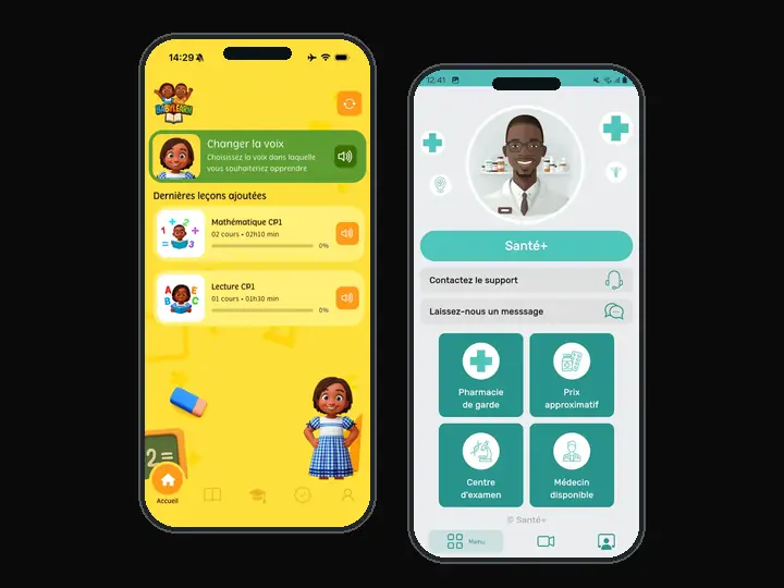 Apps BabyLearn et Santé+